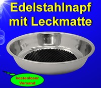 Neu !! Mit Leckmatte !! 🐶🐱 Edelstahlnapf Futternapf 200Ml Fressnapf Hund Katze