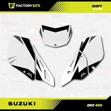 Gray Shift # Number Plate Graphics Kit fits Suzuki DRZ400SM Drz400s drz400 grey 
