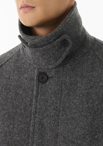 NWT MUSINSA STANDARD Shetland Wool Oversized Balmacaan Coat Grey Dunst Sz XL - Picture 5 of 10