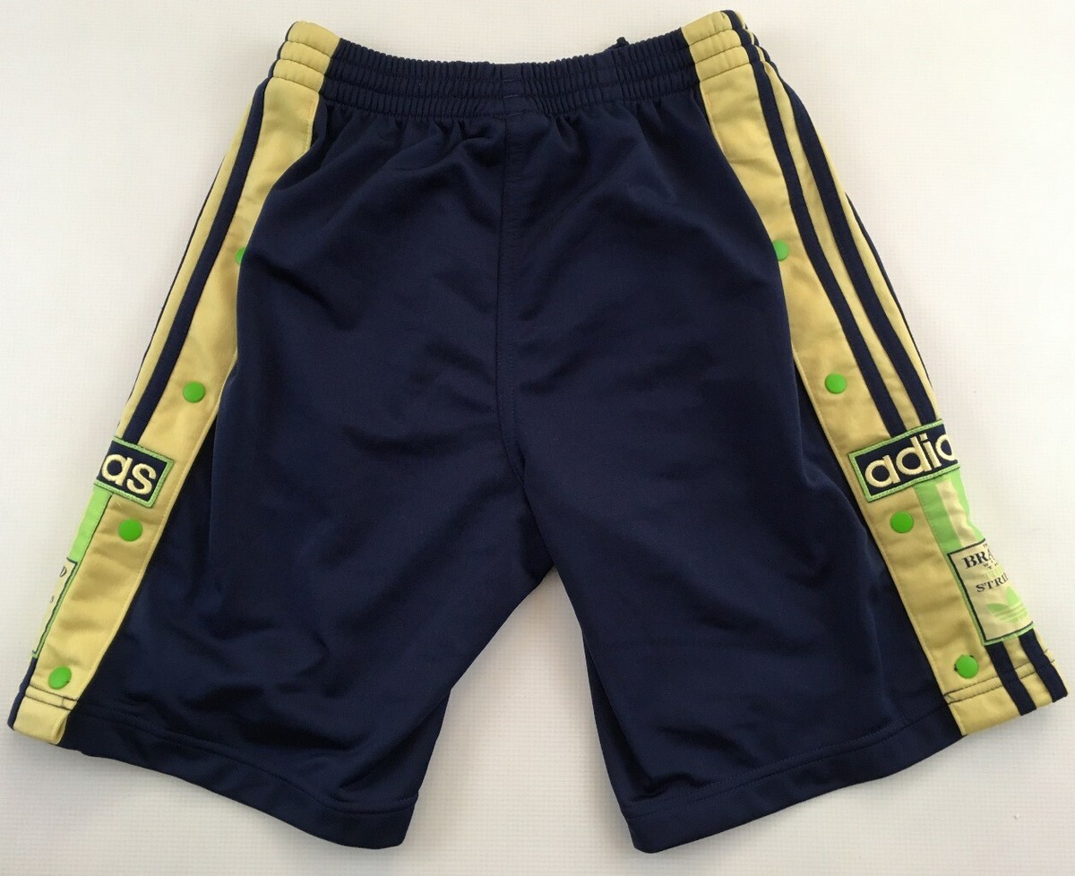 adidasフレアパンツ　opium vkei y2k y2k archive Adidas 1990s navy yellow Kim Kardashian shorts buttons