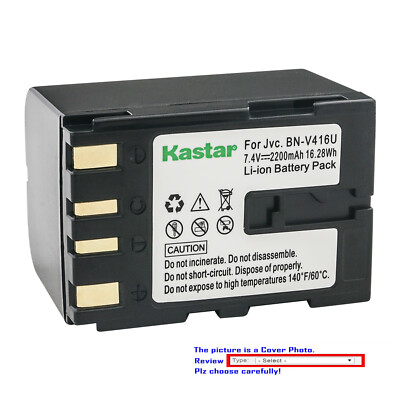 Kastar Replacement Battery pack for JVC BNV416 Polaroid PR-416L Duracell DRJ416