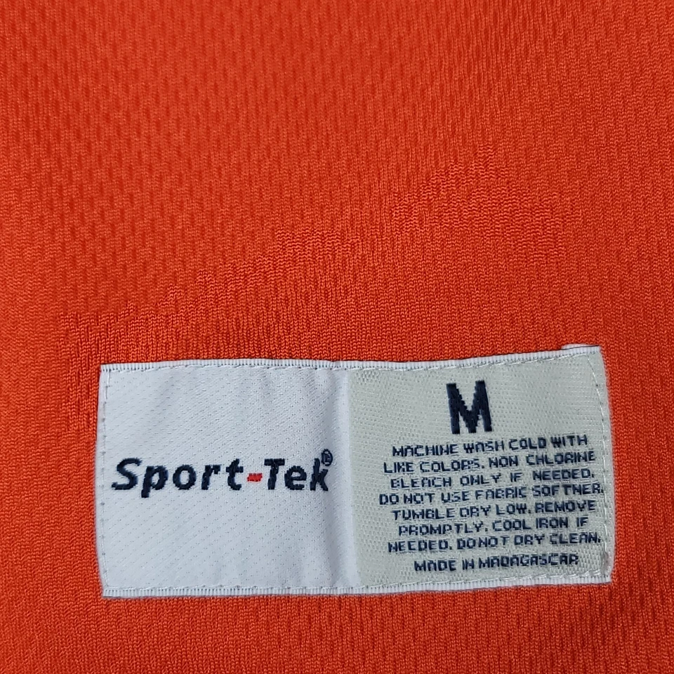 Camiseta deportiva de béisbol Sport Tek talla M para hombre Tigres Loessberg manga corta naranja Foto 3 de 4