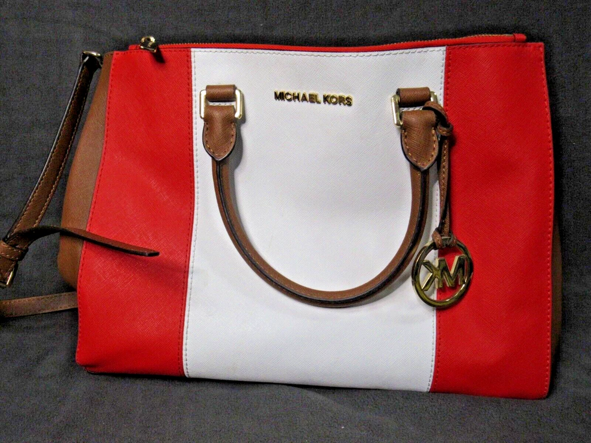 MICHAEL KORS Sutton Color block Tri Color Purse Bag Satchel