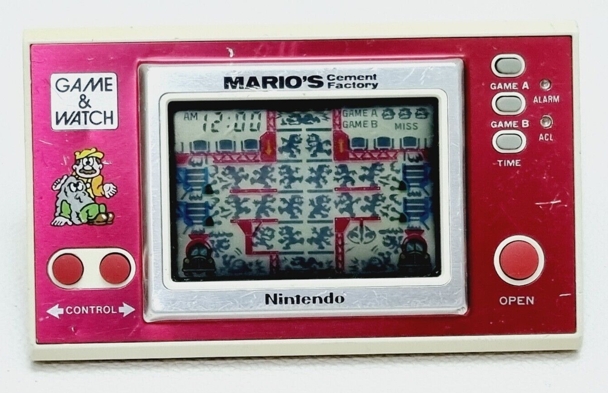 最高級 Vintage Nintendo Game & Watch Mario's Cement Factory 1983 ゲームウォッチ
