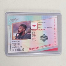 Courtland Sutton #19 Rookie Card – 2018 Panini Prestige NFL Passport Denver. rookie card picture