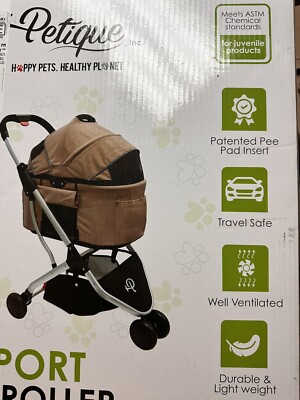 3-in-1 Newport Pet Stroller (Travel Carrier + Car Seat + Stroller), Easy Trif...