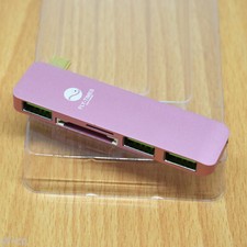 5pcs Pink USB C Type C to 5 in 1 USB 3.0 HUB Charging Port  Data Sync Adapter