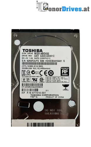 Toshiba - MQ01ABD032 - 320 GB - SATA - Pcb.G003138A *