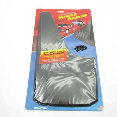 #ad #ad Powerflow Minivans 4x4 Pickup Front or Rear Splash Guards Mud Flaps Blank Black $19.95