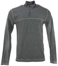 New Vintage 1946 Mens Sizes M / L Gray Heather Cotton Blend Mock 1/4 Zip Sweater