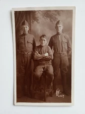 SHELBY OHIO REAL PHOTO POSTCARD 1917 ERA WWI SOLDIER WILLIAM B PUGH GENEALOGY