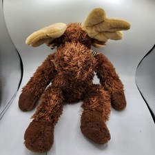 Melissa and Doug 7641 Maximilian Moose Plaid Bow Plush Stuffed Animal 16"