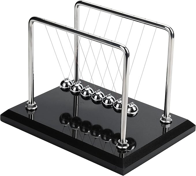 Bolas de equilibrio de Newton Cradle, péndulo de Newton con 7 bolas pelota.nuevo