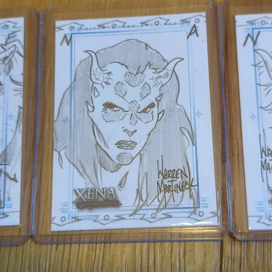 Xena Art & Images Warren Martineck Sketch Card Set of 3 Fallen Angel Puzzle - Image 3 of 4