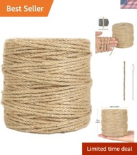 Versatile 328 Feet Jute Twine - Biodegradable Thick Rope for Crafts  Decor