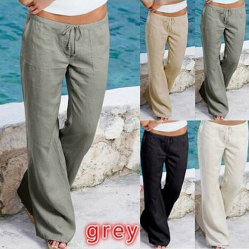 Womens Ladies Cotton Casual Long 