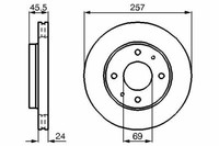 2X Bremsscheiben Vorne FüR Hyundai Bosch 0986478774