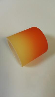 FischerM6 SPOT2/TRACK2 Glas orange (/) 4 cm Höhe 3,8cm
