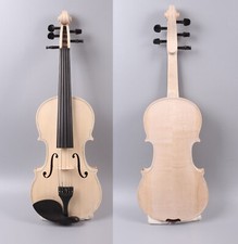 5 String Violin 4/4 Unfinished White Violin DIY Ebony Fittings Maple Spruce Wood