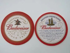 Beer Coaster ~ Budweiser Fresh Taste ~ Anheuser Busch Brewing CO ~ Since 1876