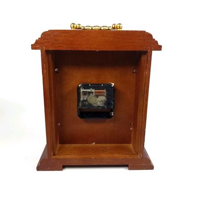 Vintage Seiko Wooden Mantel Clock QXG337BLH Quarts Movement Japan