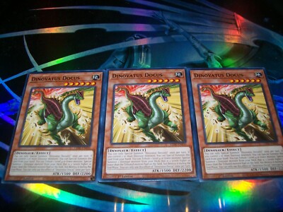 3x Dinovatus Docus 1st Edition Common LEDE-EN030 Yu-Gi-Oh!