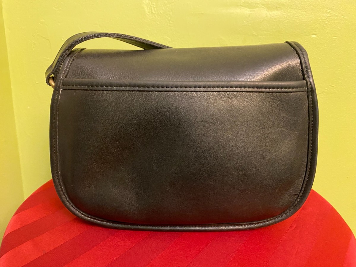 Coach Vintage 9954 Black Leather Prairie Bag Crossbody Shoulder