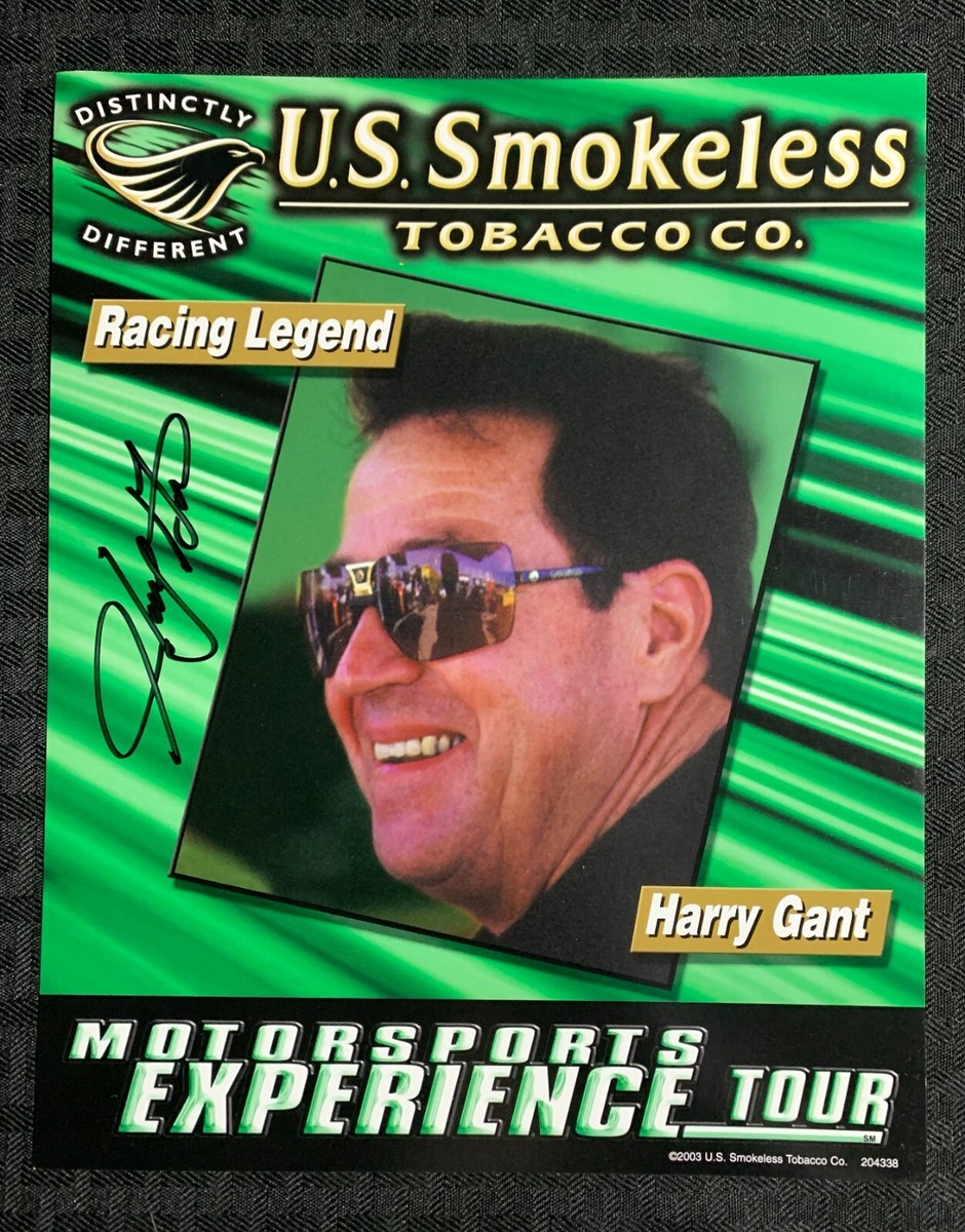 harry's tobacco SIGNED Harry Gant - U.S. Smokeless Tobacco Co. 8x10