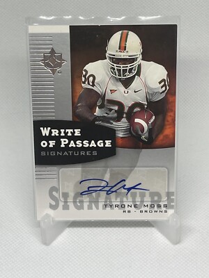 2007 Ultimate Collection Write of Passage Signatures #WPTM Tyrone Moss Auto 0688