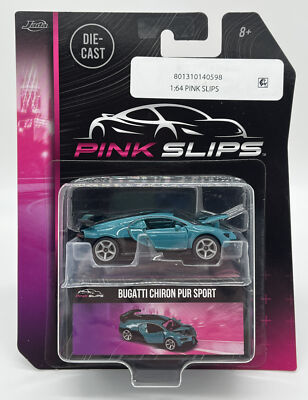 JADA Pink Slips Bugatti Chiron Pur Sport Teal-blue Moving Parts