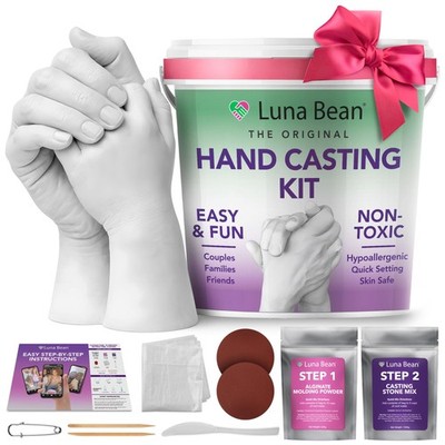 Luna Bean Hand Casting Kit   The Original Mold Couples Large, white 