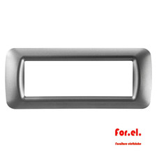 GEWISS GW22606 PLACCA 6 POSTI TITANIO METALLIZZATO