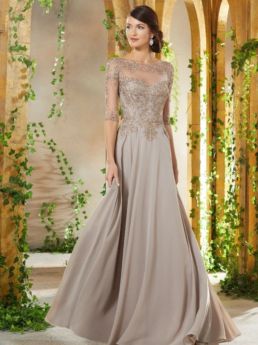 taupe lace mother of the bride dresses Azazie Hera