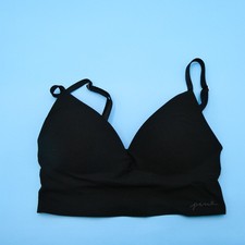 Victorias Secret Push Up Bra XS Black Padded Wireless Lined Pullover Lingerie VS