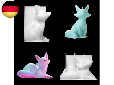 2pcs Fuchs Silikonform, 3D Tiere Epoxidharz Form Fuchs Gießformen Fox Resin 