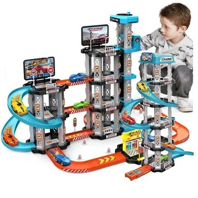Rennbahn Auto Rampe Spielzeug Lernspiel Rennen Gleitschiene Puzzle Set Kinder Junge