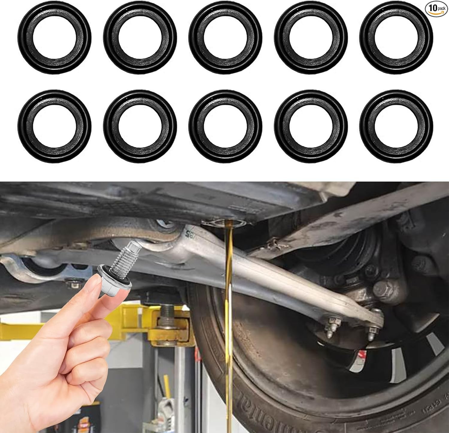 Drain Plug Gasket, Oil Drain Pan Gasket, Sealability M14 Oil