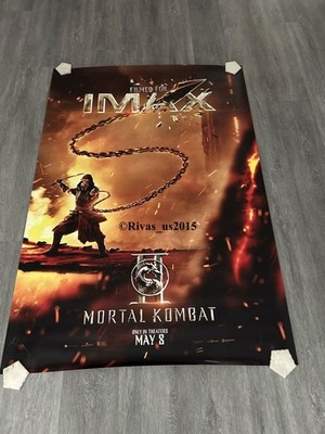MORTAL KOMBAT II Their Fight Our Future SCORPION BUS STOP MOVIE POSTER 48X70i