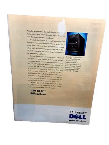 Dell Computers 1999 Ad Be Direct Intel Server Vintage Print | eBay