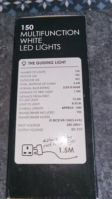 NEU!!! 100 Multifunktions-TIMER LED-Leuchten KALTWEISS batteriebetrieben - 6,5 m L