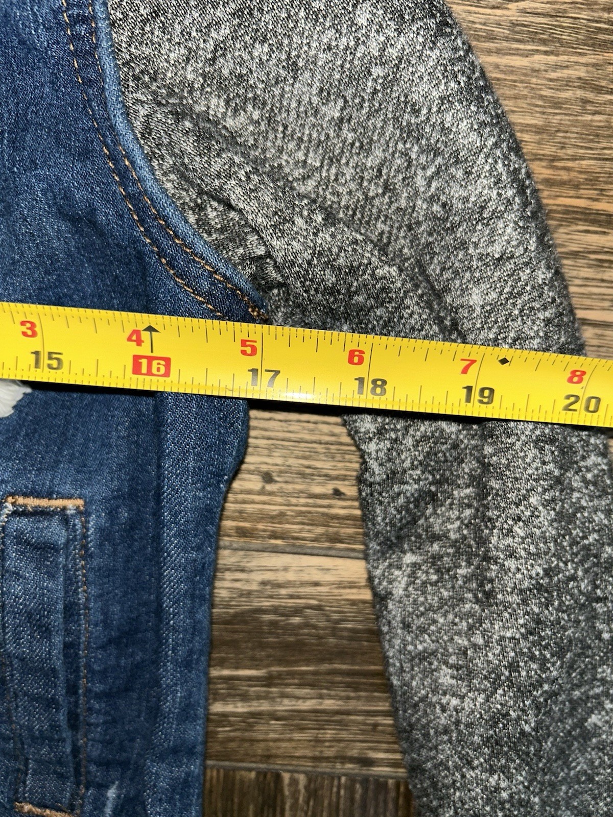 Mossimo Jean Jacket Small Button Front Hooded Den… - image 7