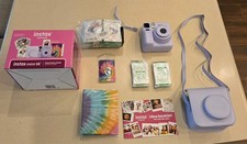 Fujifilm Instax Mini SE Instant Camera Bundle Extra Film - Light Purple - New