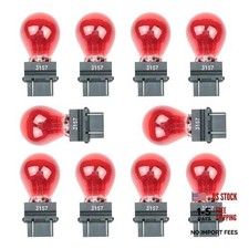 10 Pcs 3157 Light Bulbs - Miniature Halogen Brake Light Bulbs - 12v 10 Pcs3 Red 10 Pcs 3157 Light Bulbs - Miniature Halogen Brake Light Bulbs - 12v 10 Pcs3 Red