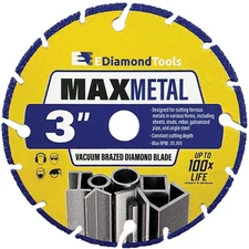 3 Inch Diamond Cut off Wheel for Metal, Sawing Disc Designed for Rebar, Steel, I