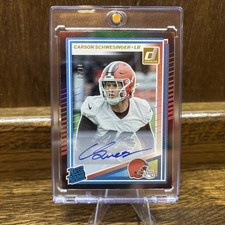 Carson Schwesinger auto nero /10 Donruss n. 392