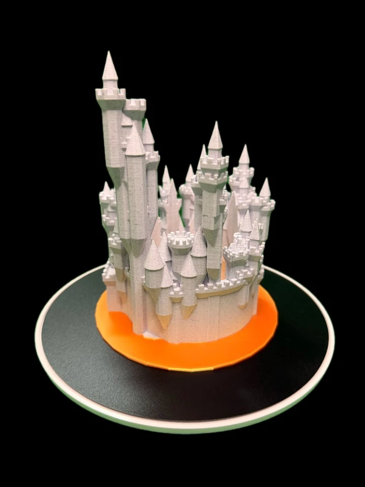 哥特式城堡 LED 蜡烛架 – 真丝黑色饰面 – 中世纪幻想装饰 — 第 3/4 张图片