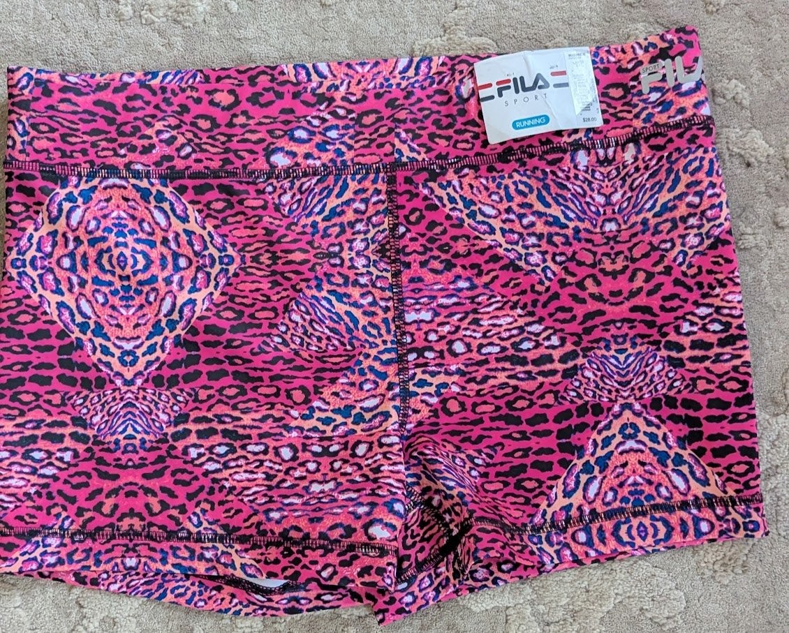 Pantaloncini donna FILA SPORT a compressione geometrica