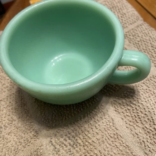 Fire king Jadite green coffee cup vintage