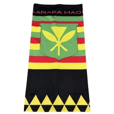 Kanaka Maoli Bandana Neck Gaiter Face Mask Hawaiian Flag Rasta Shield Maui