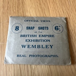 WEMBLEY BRITISH EMPIRE EXHIBITION 8 REAL PHOTOGRAPHS IN ENVELOPE "SNAP SHOTS"